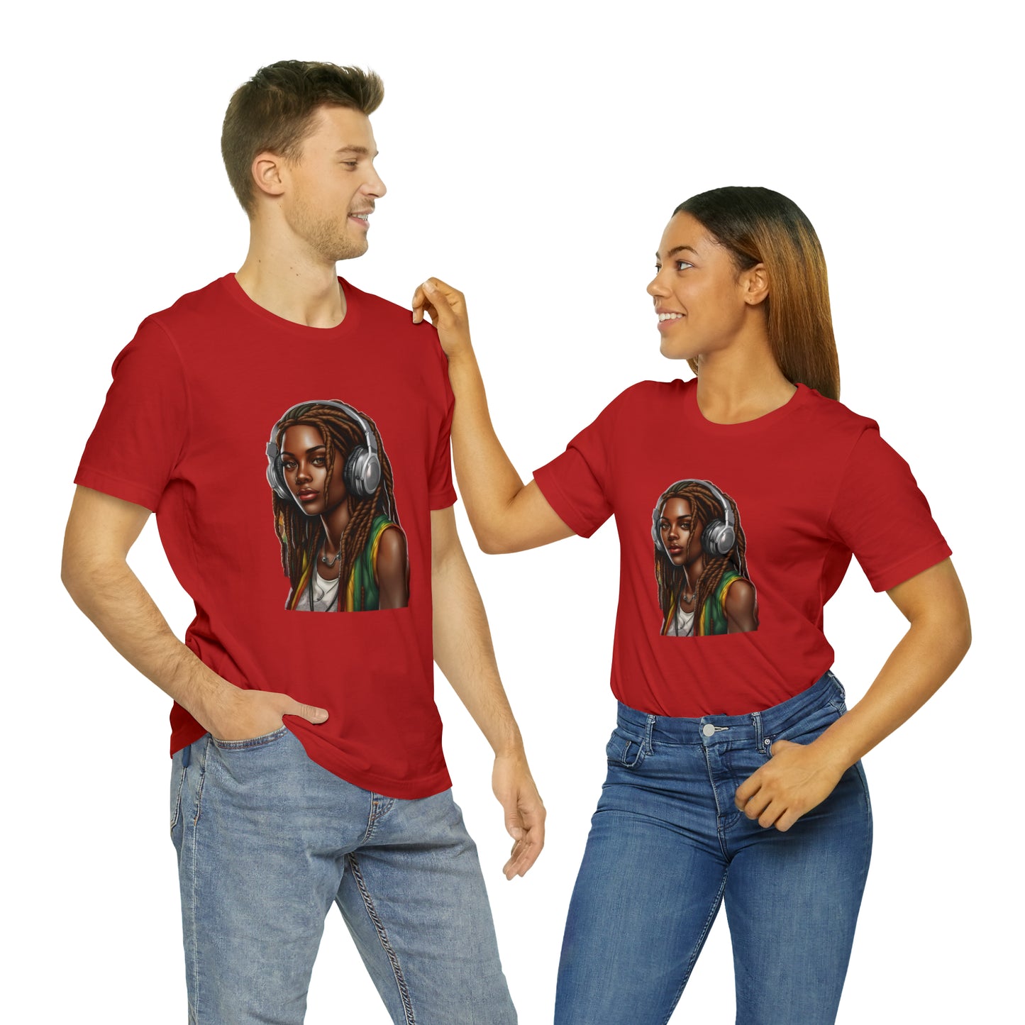 Unisex Jersey Short Sleeve Tee - Rasta Woman