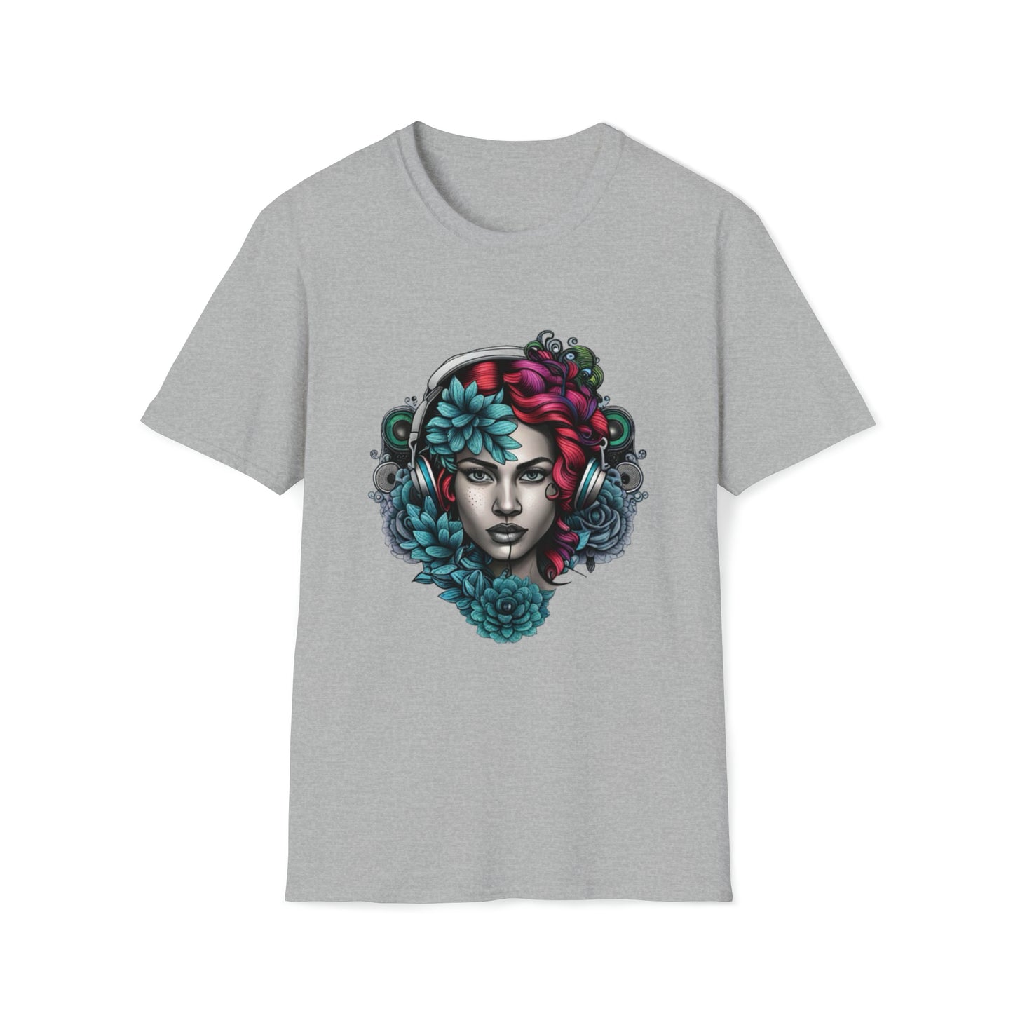 Unisex Softstyle T-Shirt - Goddess of Music Motif