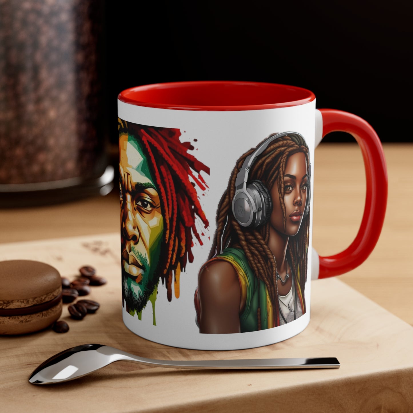 Accent Coffee Mug, 11oz - Rasta Man & Woman