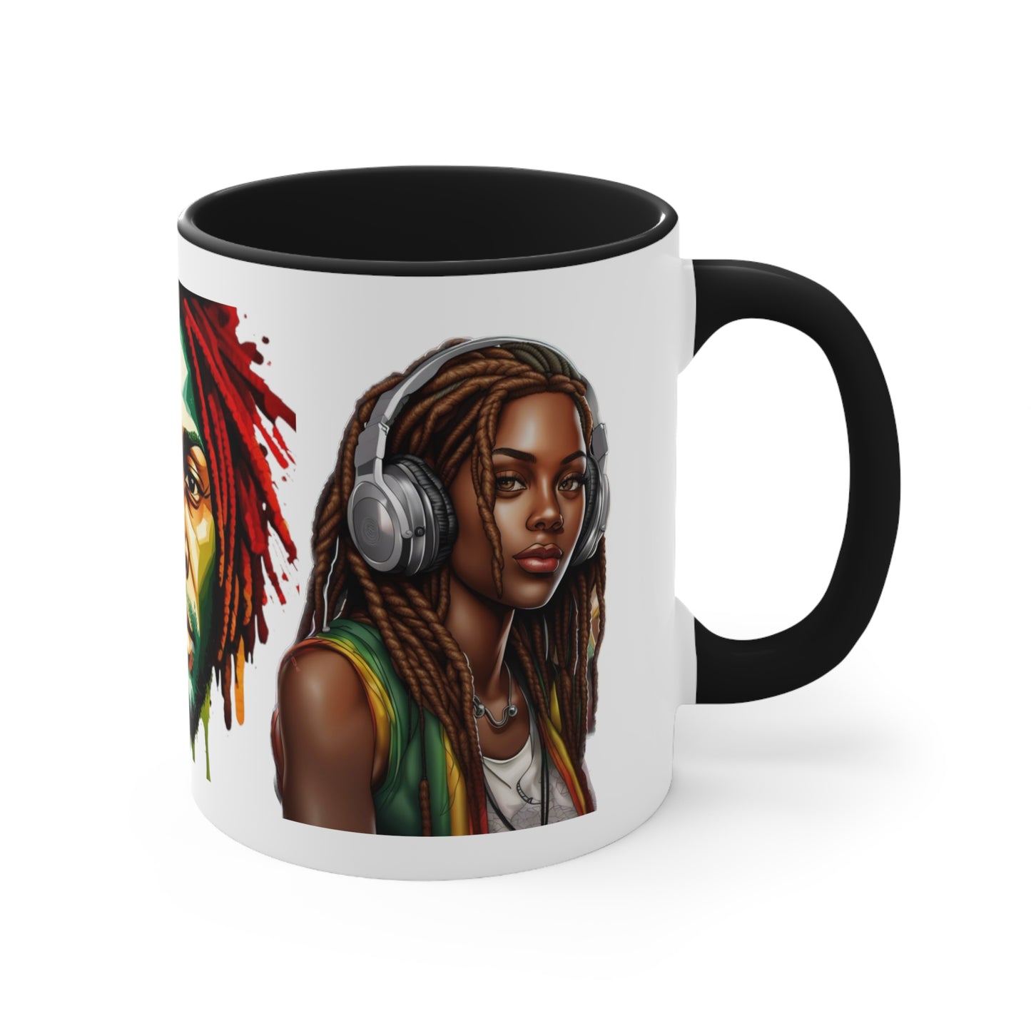 Accent Coffee Mug, 11oz - Rasta Man & Woman