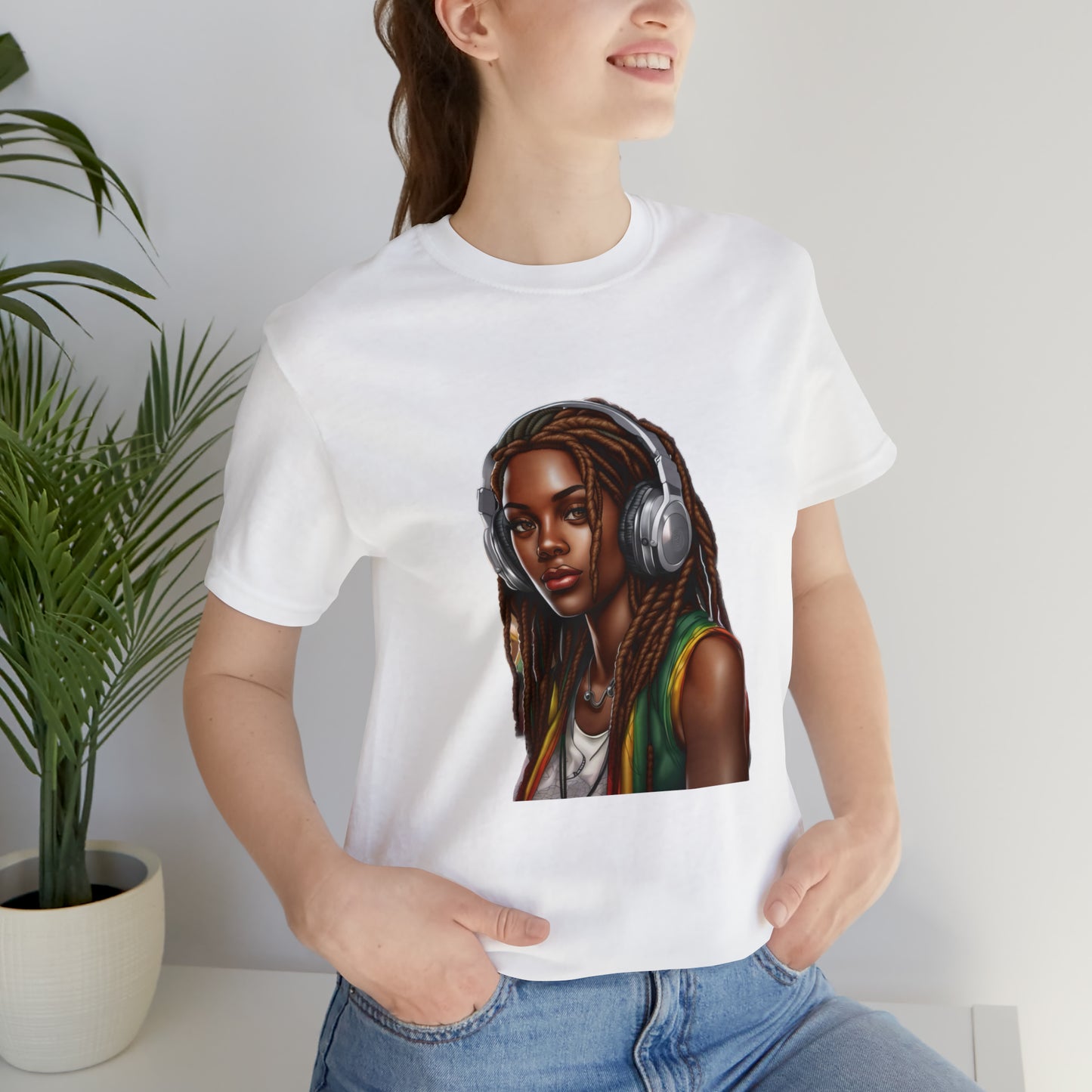 Unisex Jersey Short Sleeve Tee - Rasta Woman