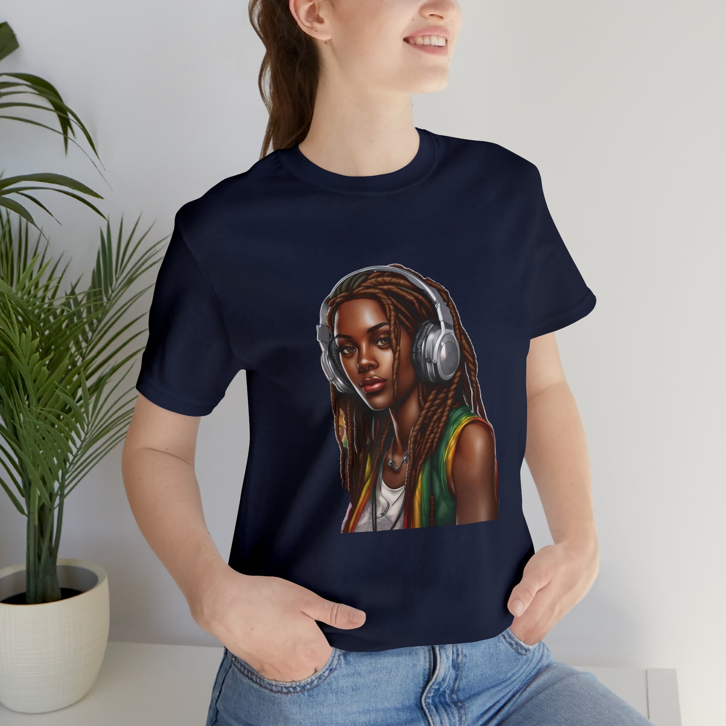 Unisex Jersey Short Sleeve Tee - Rasta Woman