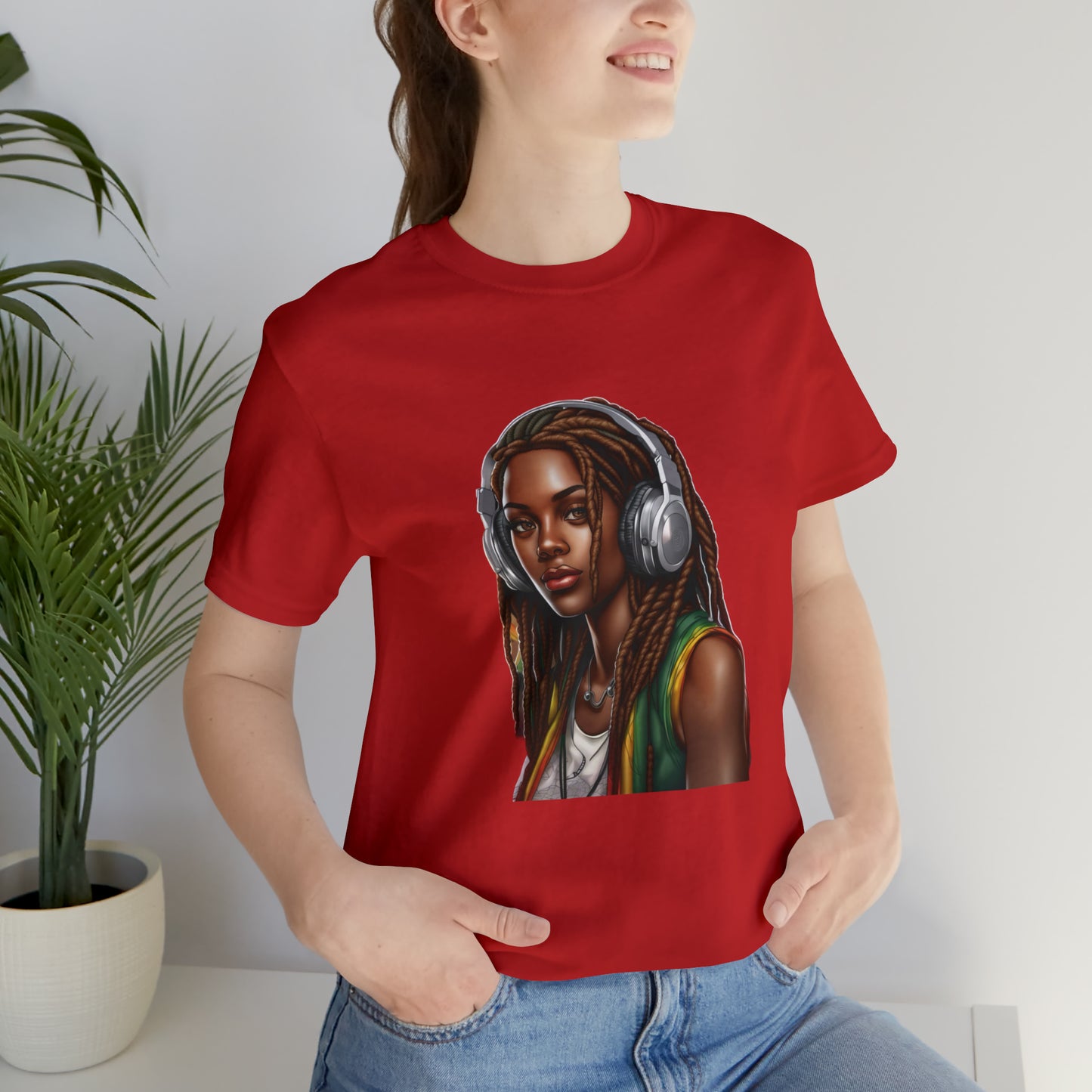 Unisex Jersey Short Sleeve Tee - Rasta Woman