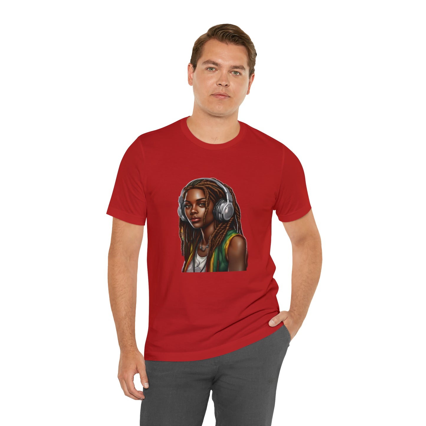 Unisex Jersey Short Sleeve Tee - Rasta Woman