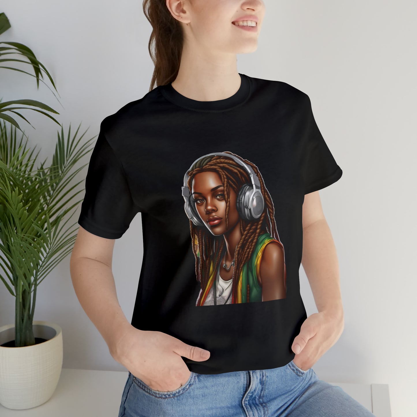 Unisex Jersey Short Sleeve Tee - Rasta Woman