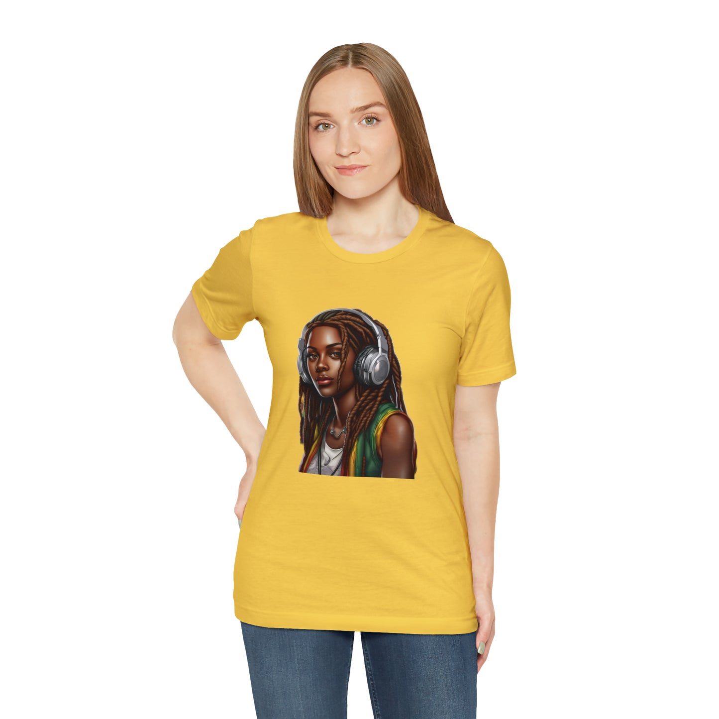 Unisex Jersey Short Sleeve Tee - Rasta Woman