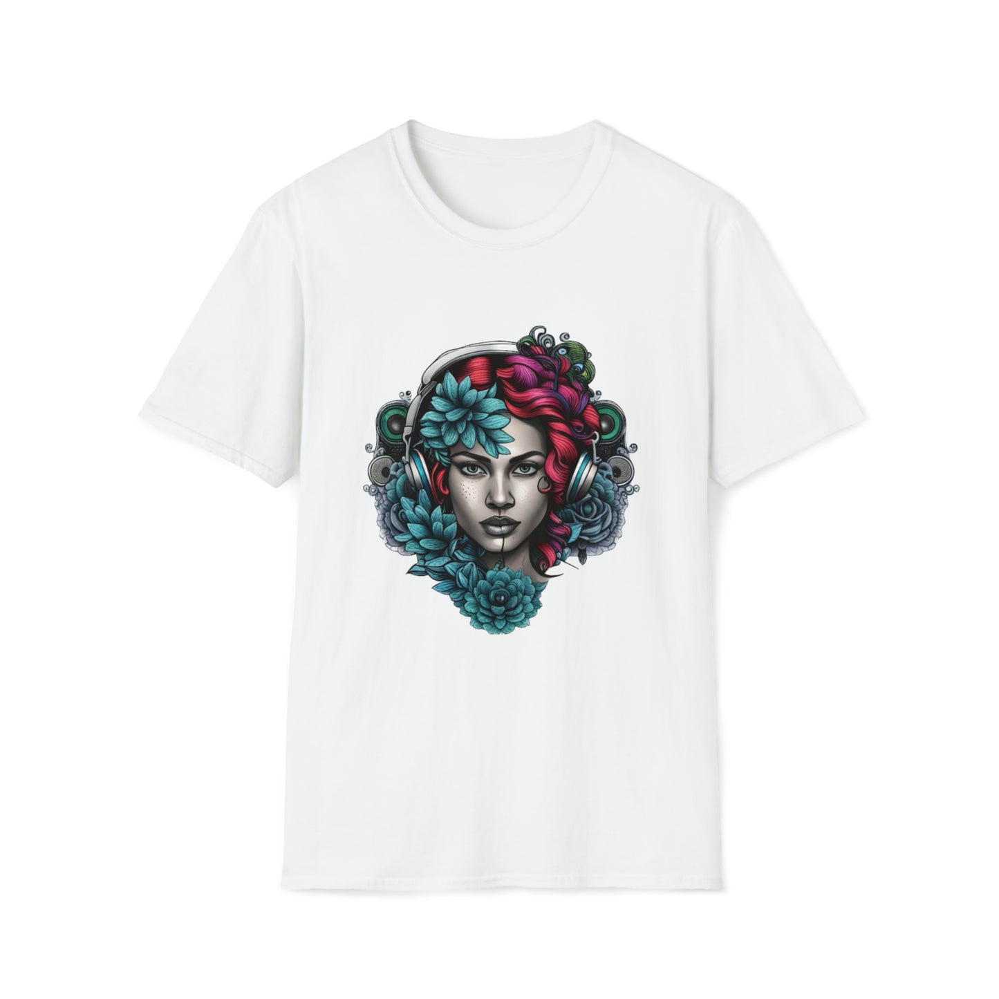 Unisex Softstyle T-Shirt - Goddess of Music Motif