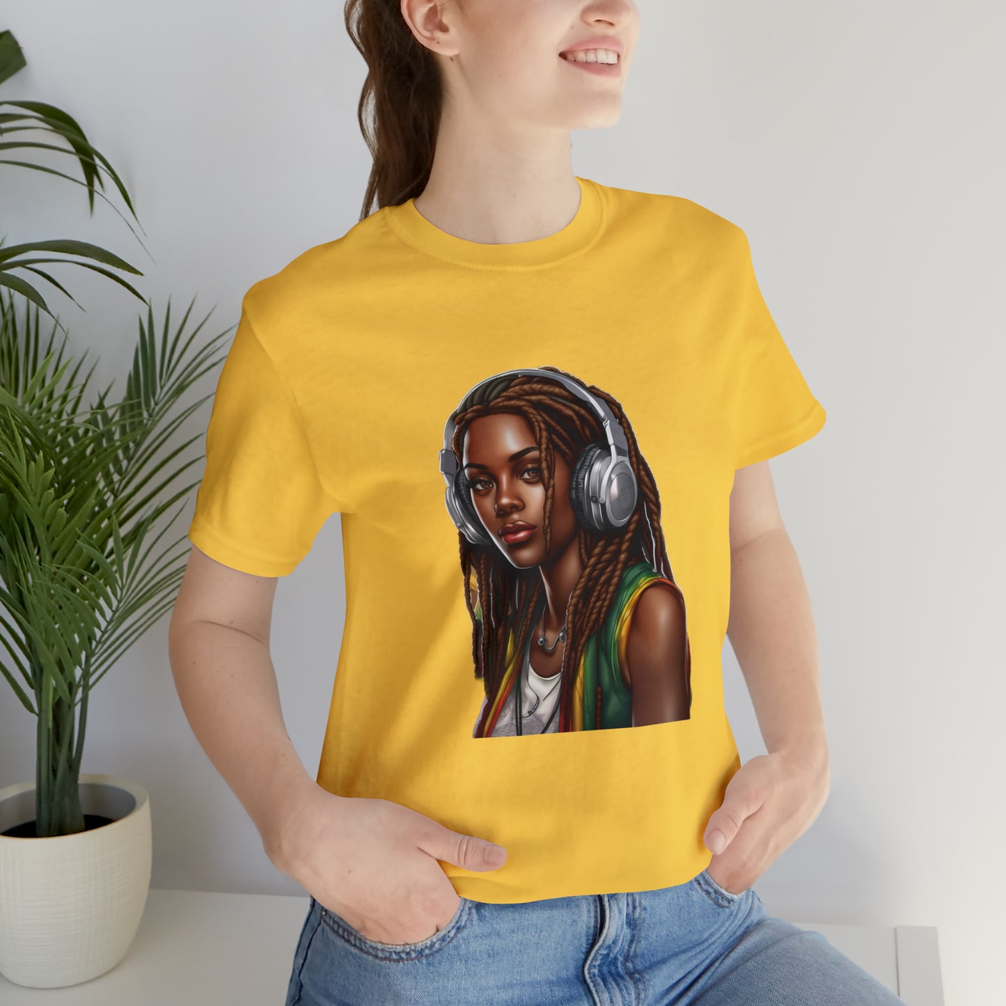 Unisex Jersey Short Sleeve Tee - Rasta Woman