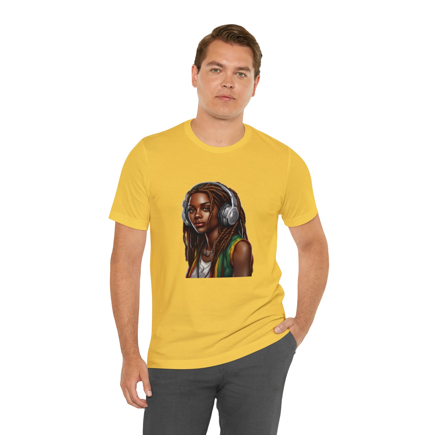 Unisex Jersey Short Sleeve Tee - Rasta Woman