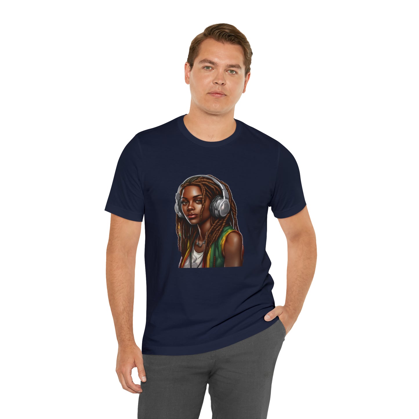 Unisex Jersey Short Sleeve Tee - Rasta Woman