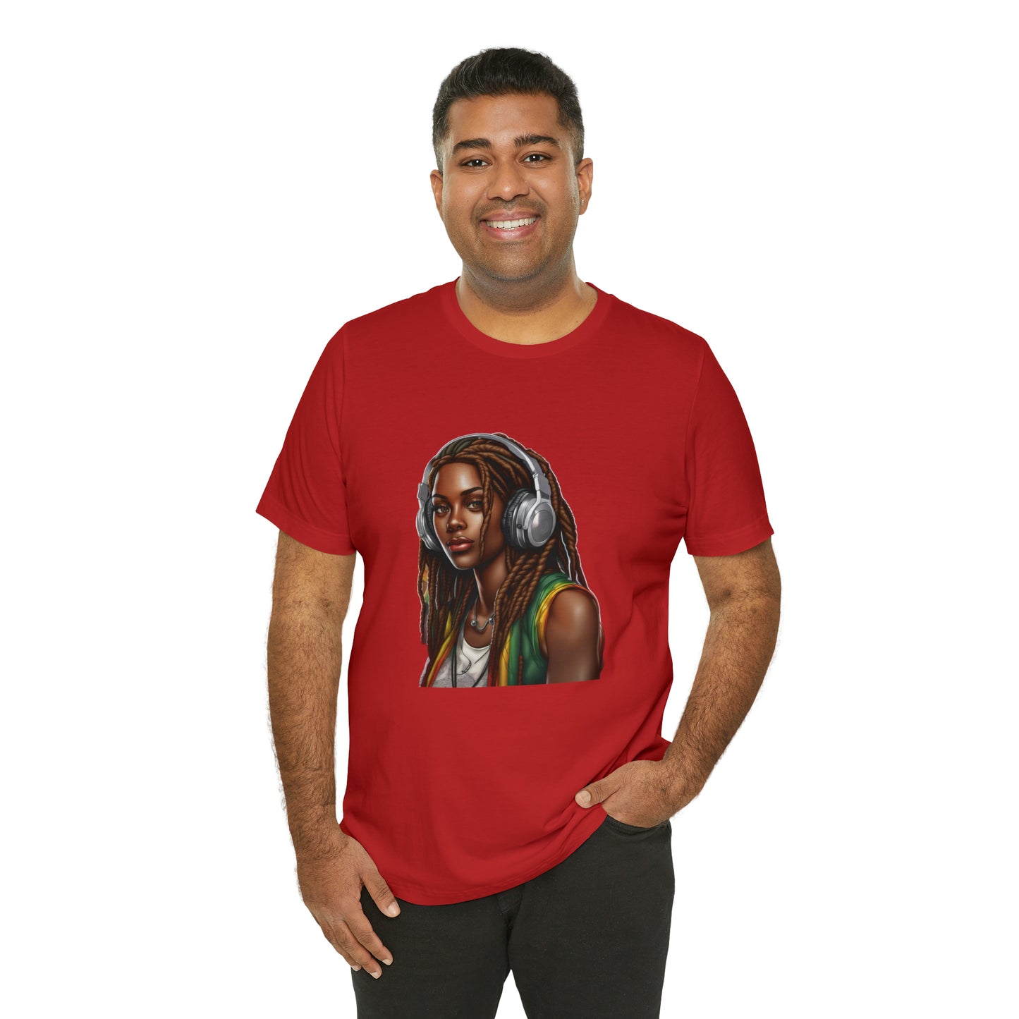 Unisex Jersey Short Sleeve Tee - Rasta Woman