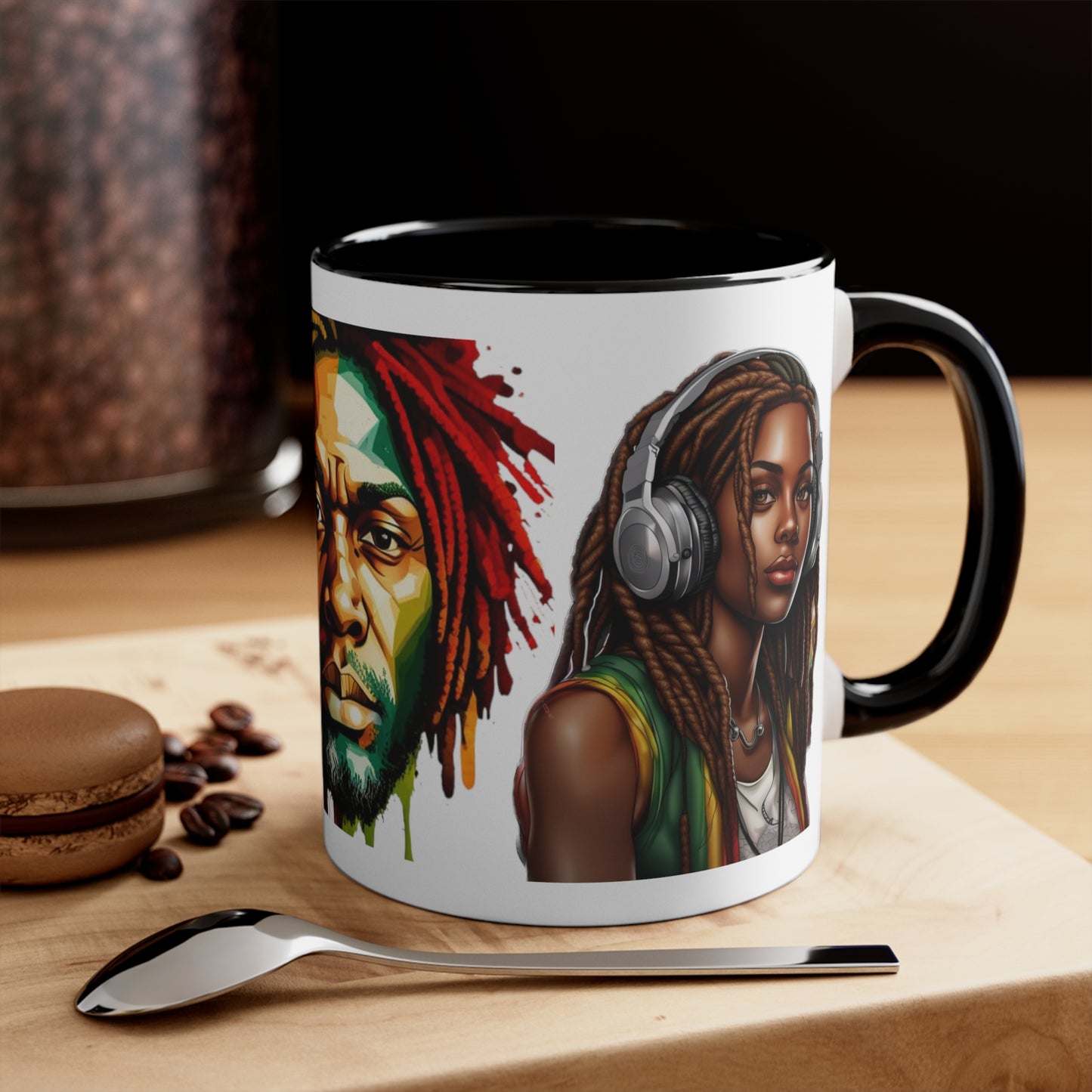 Accent Coffee Mug, 11oz - Rasta Man & Woman