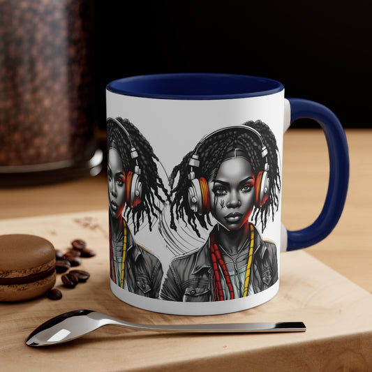 Accent Coffee Mug, 11oz - Young Rasta Girl