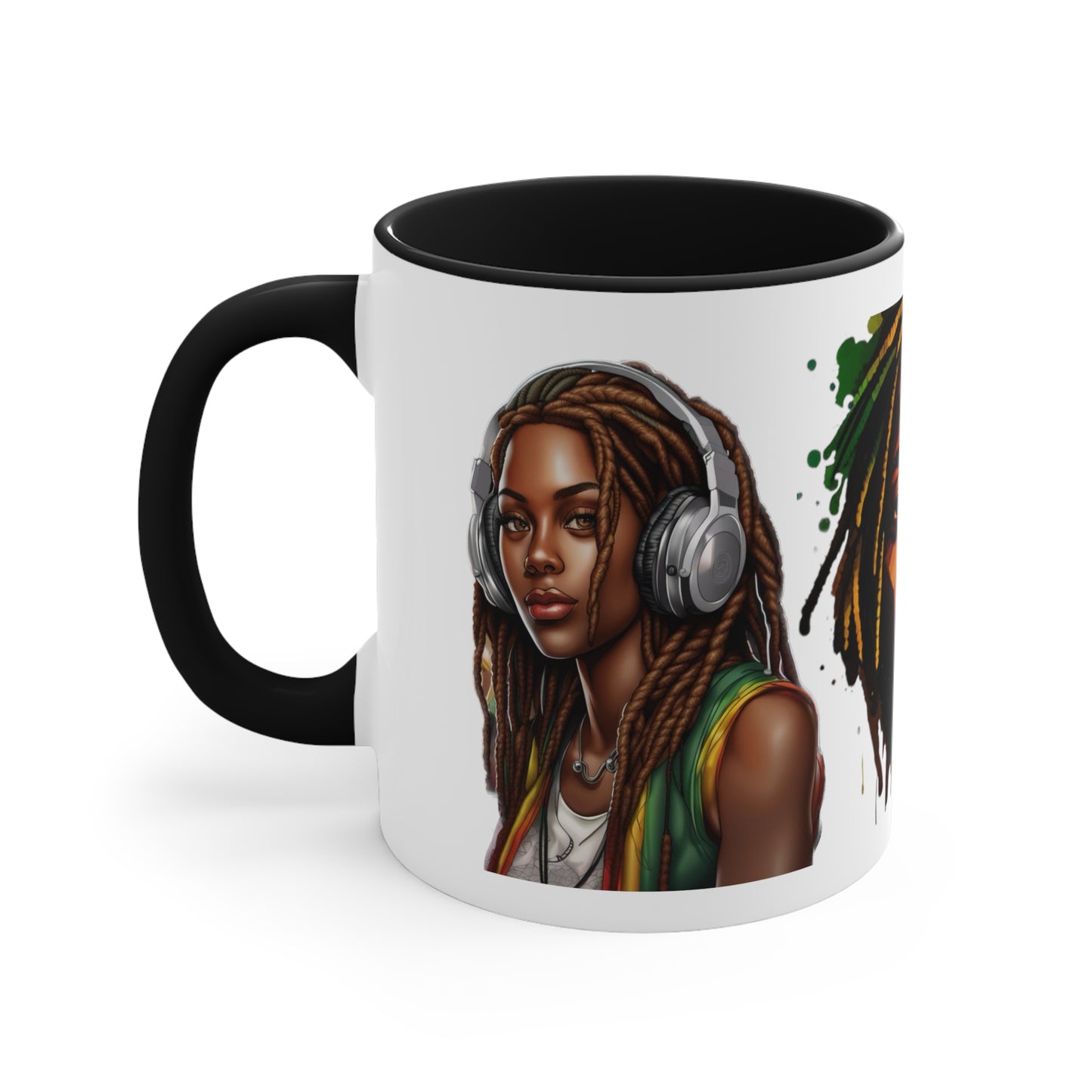 Accent Coffee Mug, 11oz - Rasta Man & Woman