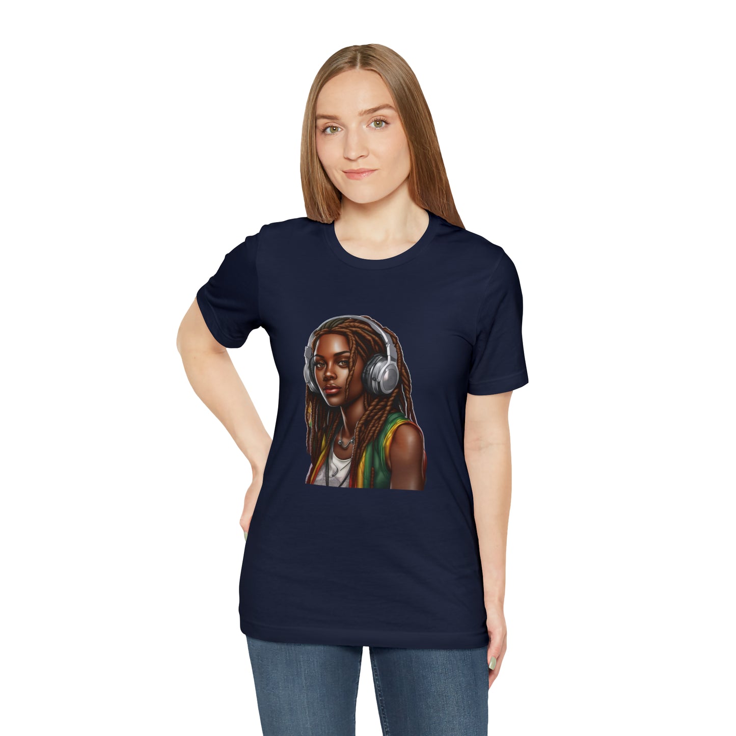 Unisex Jersey Short Sleeve Tee - Rasta Woman