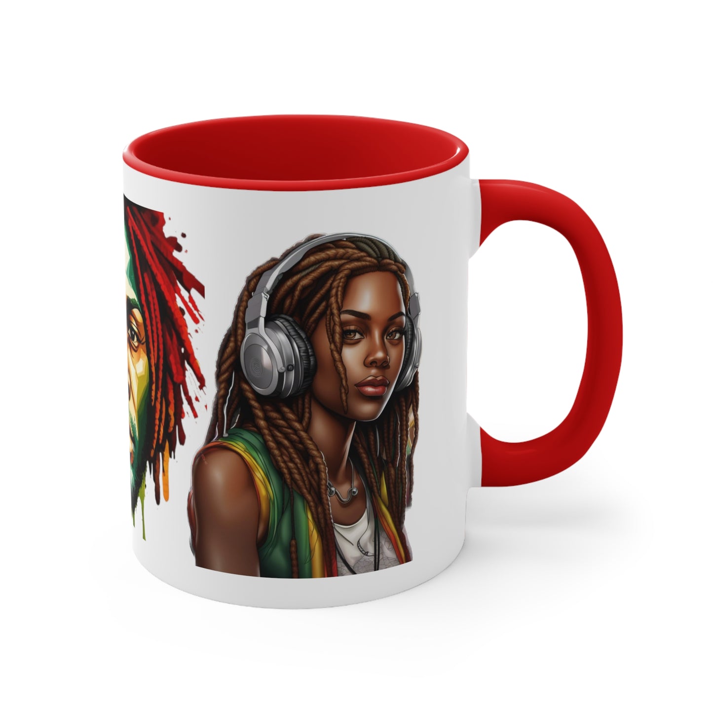 Accent Coffee Mug, 11oz - Rasta Man & Woman