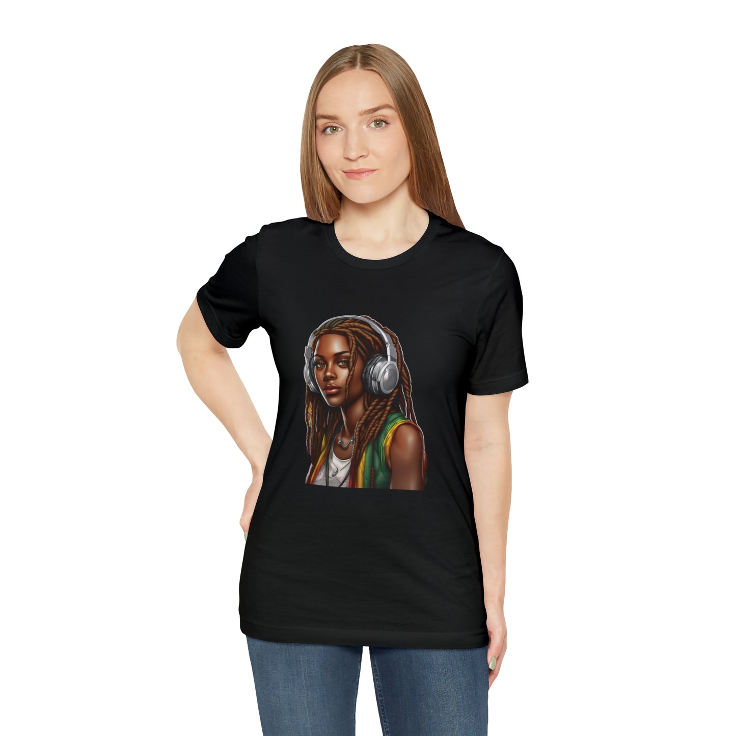 Unisex Jersey Short Sleeve Tee - Rasta Woman