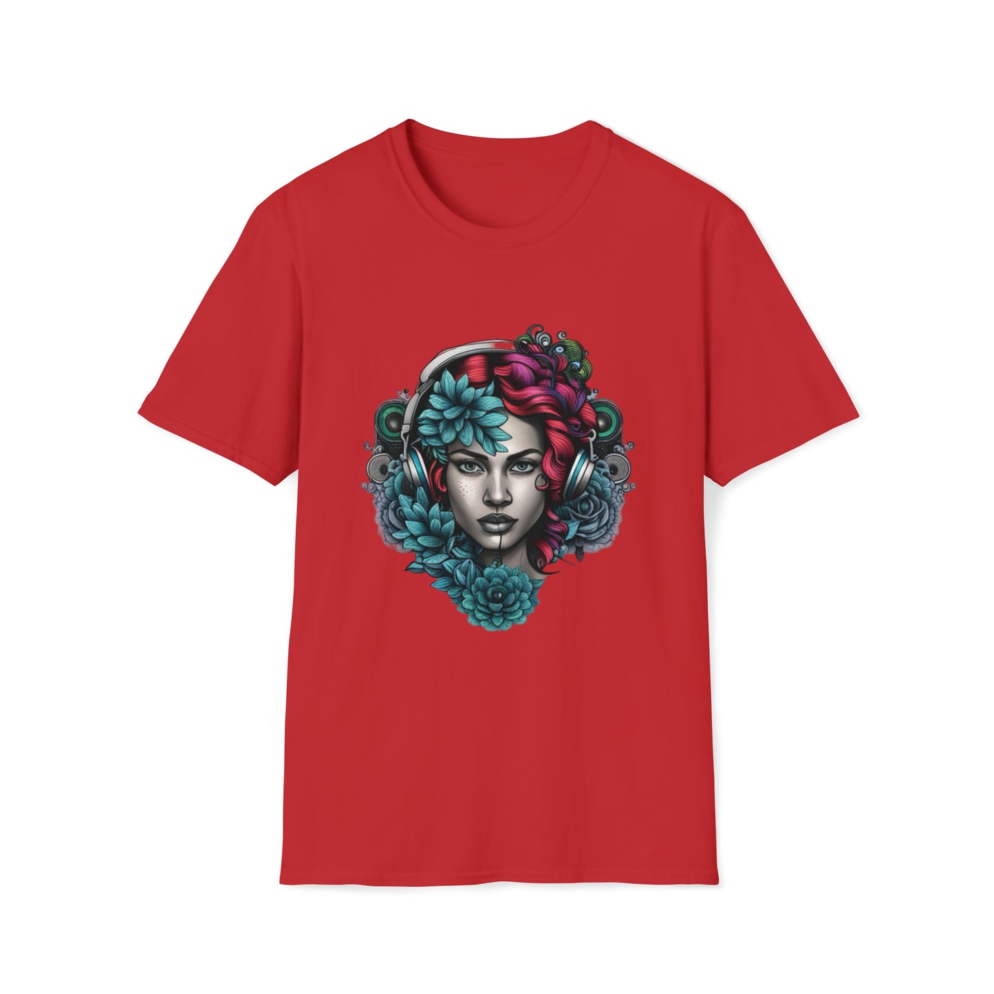 Unisex Softstyle T-Shirt - Goddess of Music Motif