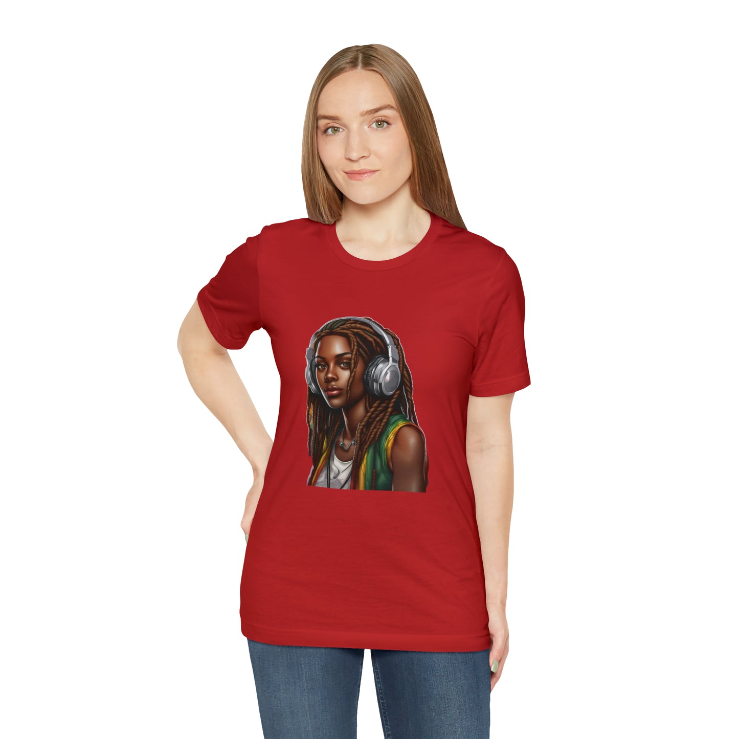 Unisex Jersey Short Sleeve Tee - Rasta Woman