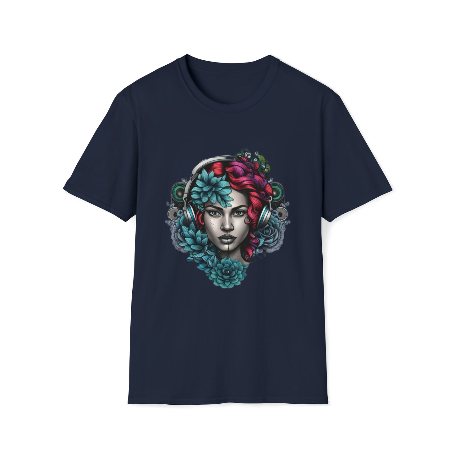 Unisex Softstyle T-Shirt - Goddess of Music Motif