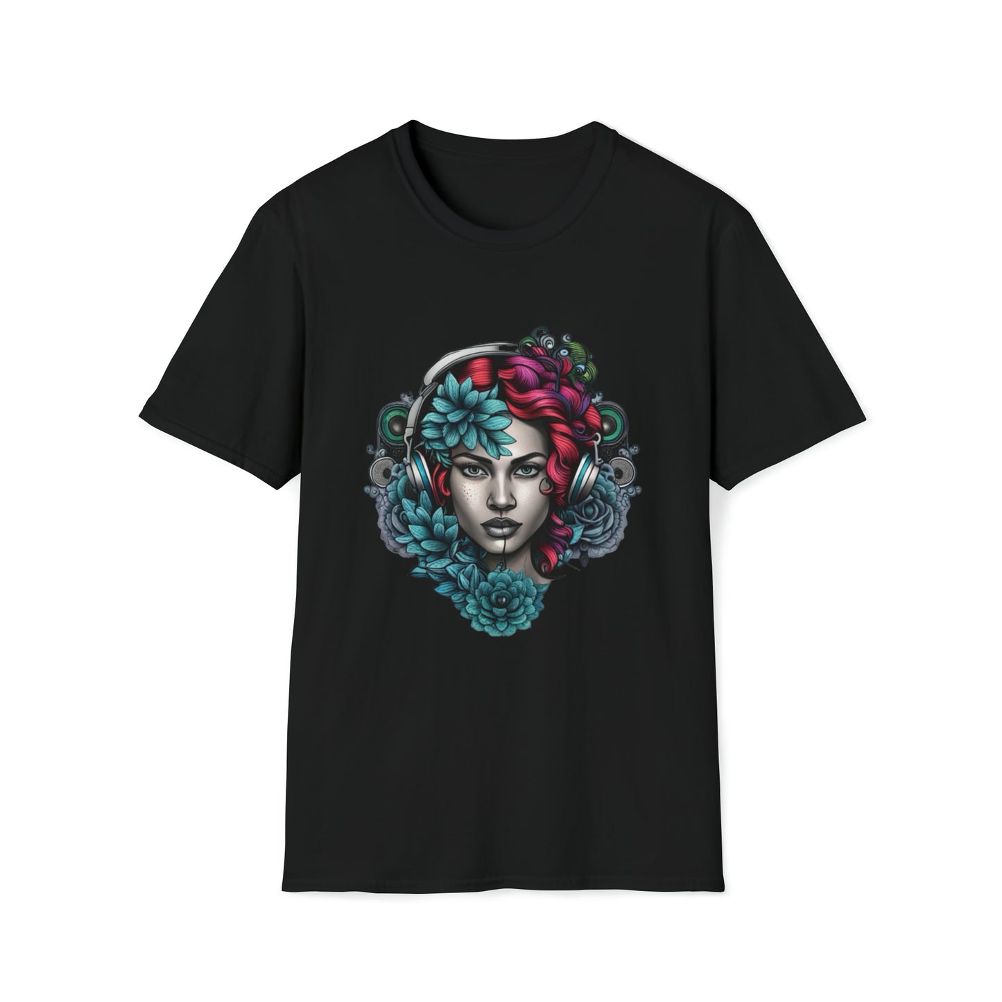 Unisex Softstyle T-Shirt - Goddess of Music Motif