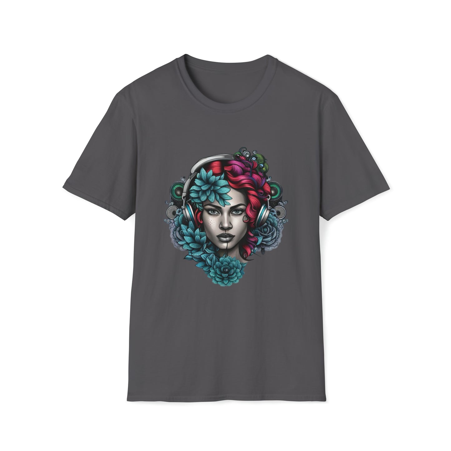 Unisex Softstyle T-Shirt - Goddess of Music Motif