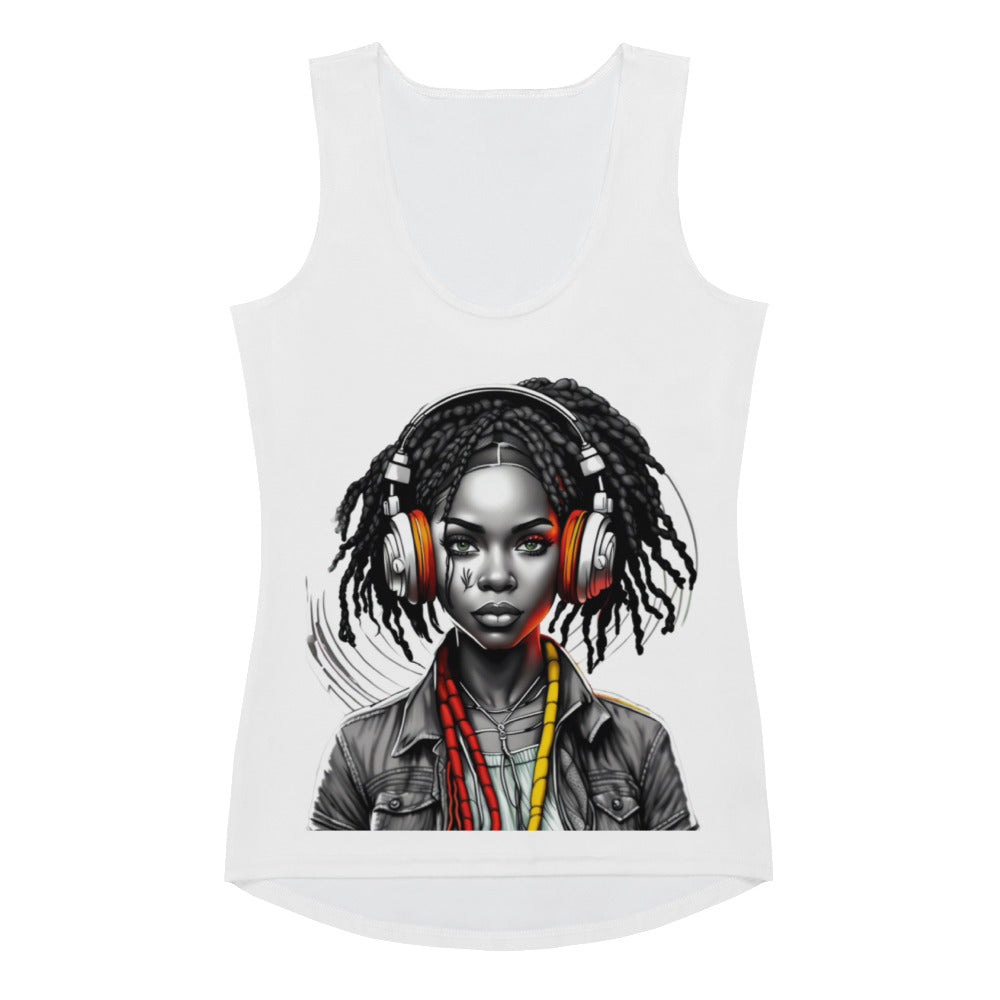 Sublimation Cut & Sew Tank Top - Rasta Girl